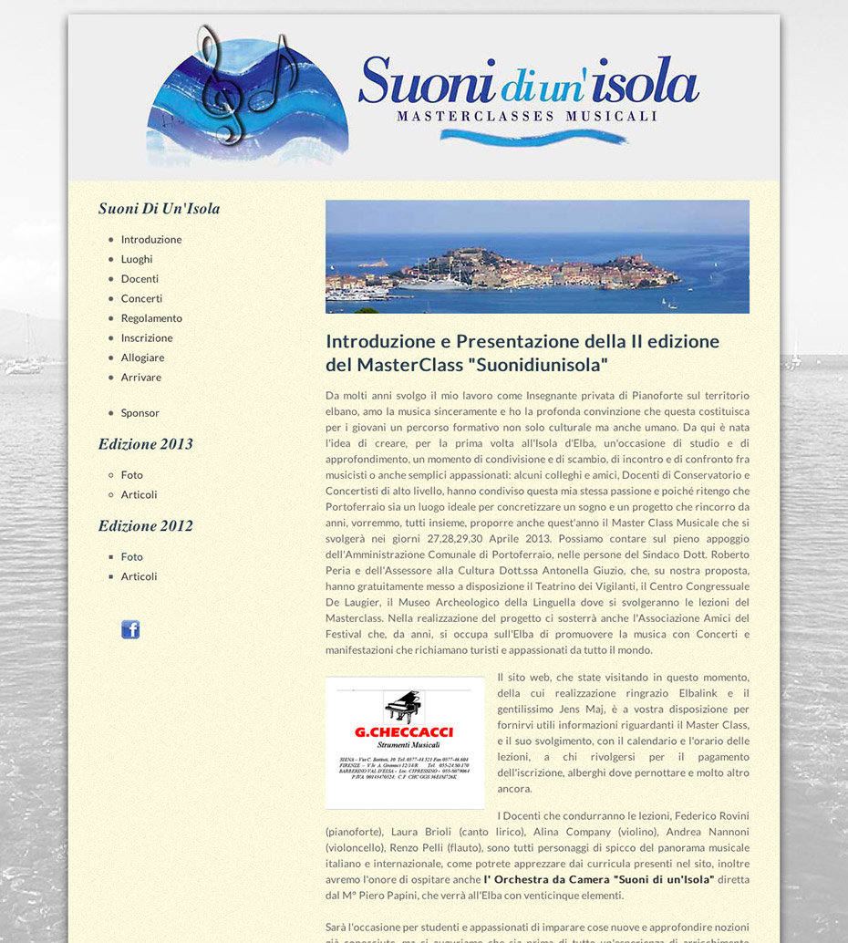 Masterclasses Suoni di un'Isola - Isola d'Elba